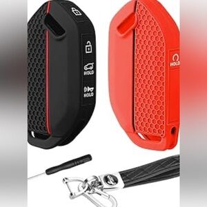 Red and Black Key Fob Covers